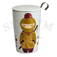 Kubek termiczny JM z zaparzaczem `Mały Ninja Gold` 350ml